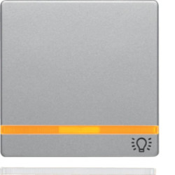 Q.1/Q.3 Klawisz z 2 dołączonymi soczewkami i nadrukiem światło do łącznika 1-klawiszowego alu aksamit lakierowany 16216074