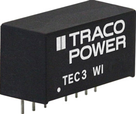 TEC 3-4815WI DC/DC converter TEC 3WI, 3 W, 18-75/24.0 VDC, SIL-8