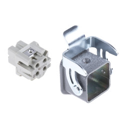 Wzmocnione złącze zasilania 3 + PE-pinowe HARTING 10A 230 → 400 V. Żeński