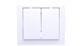 Kier Przycisk Podwójny Zwierny Biały Łp-17W/00