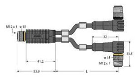 Turck 6629989 Adapter czujnika/aktuatora VBRK4.4-2WSC4T-5/5/TEL, 1 szt.