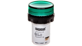 Lampka Sygnalizacyjna Mb Z Led, Monoblok, 24V Ac/Dc, Płaski Klosz, Zielona...