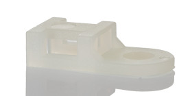 Uchwyt opaski kablowej do opasek 5mm długość 19mm szerokość 9,5 mm średnica otworu 4.3mm RS PRO Naturalny