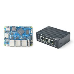 NanoPi R5S - minikomputer z układem Rockchip RK3568B2, Dual 2,5G+1Gbps Ethernet i 4GB RAM z obudową