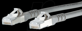 1308450533-E Patch cord RJ45 Cat.6A AWG26 S/FTP LSHF 0.5 m gray