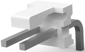 Pin header, 2 pole, pitch 3.96 mm, straight, natural, 640389-2