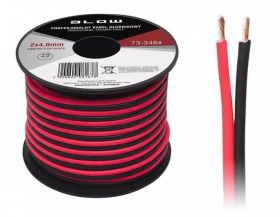 PRZEWOD 2*4MM CZARNO-CZERWONY