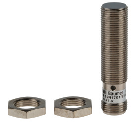 Czujnik zbliżeniowy M12 Indukcyjny 4 mm Baumer Wpuszczany 10 → 30 V dc długość 50mm Gwintowany