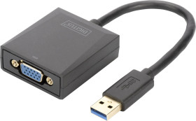 Digitus USB 3.2 Gen 1 (USB 3.0), VGA, Notebook, telewizory i monitory, Video adapter [1x złącze męskie USB-A 3.2 (USB 3.