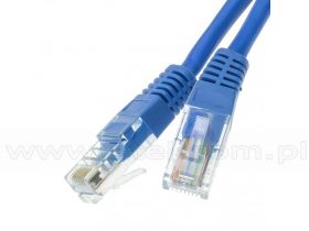 Patchcord UTP, kat5e, 1,0m, niebieski