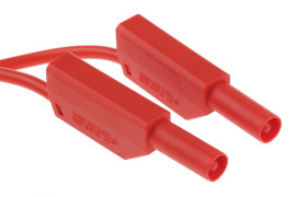 28.0124-100-22, PVC, 32A, 1 kV, kolor: Czerwony, dł. 1m, CAT II 1000V, -10→ +70°C., Staubli