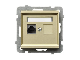 SONATA Gniazdo komputerowe kat.5e (Krone) szampański złoty GPK-1R/K/m/39 OSPEL