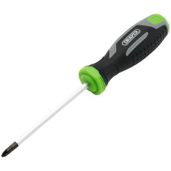 Draper 13447 Pound Thru Pozi Soft Grip Screwdriver, PZ1 x 100mm