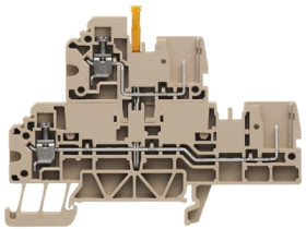 Multi level terminal block, screw connection, 0.5-4.0 mm², 24 A, 6 kV, dark beige, 1305300000