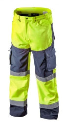 Spodnie robocze ostrzegawcze softshell, żółte, rozmiar M 81-750-M