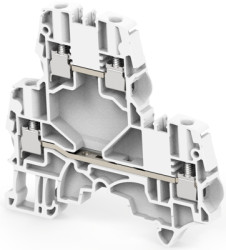 Screw terminal block, screw connection, 4.0 mm², 4 pole, 29 A, 8 kV, gray, 1SNK505210R0000
