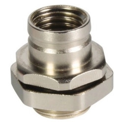 Flange socket, M8, front mounting for socket inserts, 21023012001