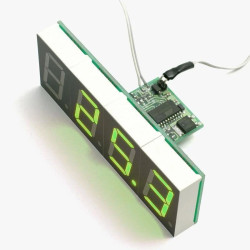 Termometr LED - wersja 27mm zielony - zlutowany KIT AVT 1697/2/G