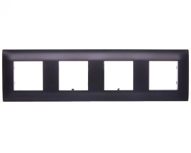 DANTE Ramka poczwórna tworzywo lakierowane CZARNY 450984