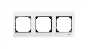 Merten M-Elegance Ramka Potrójna Szklana Brylantowy Biały Mtn404319