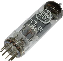 Lampa elektronowa PCL PCL 81 BTB Vertrieb PCL 81 Ilość styków 9 Trzonek Noval Opis: Trioda pentoda wyjściowa