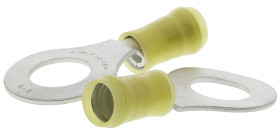 Zacisk oczkowy rozmiar przewodu 6.6mm² Ø , M10 izolowany średnica wew 10.31mm Żółty TE Connectivity