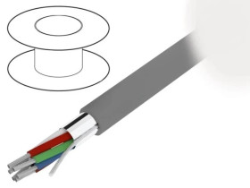 5094C-SL005 Przewód na rolce 30,5 Xtra Guard 4x24AWG folia Al-PET PVC ciemnoszary