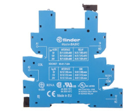 Wąskoprofilowe gniazdo 6,2mm do przekaźników serii 34 – MasterBASIC 6-24V DC, zaciski śrubowe, DIN 93.61.7.024