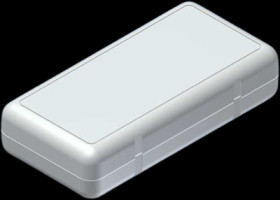 ABS enclosure, (L x W x H) 131 x 65 x 30.5 mm, light gray (RAL 9018), IP54, 10008.5