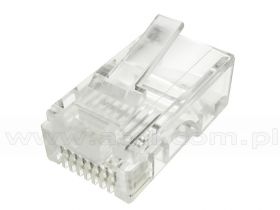 Wtyk RJ-45, 8p8c, kat5e, na przewód okrągły, linkę, UTP