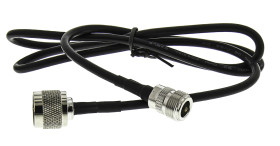 Kabel koncentryczny złącze A N Type złacze B N Type długość 1m typ kabla RG58 Z zakończeniem