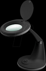 65578 Lupenleuchte, LED, Ø 100 mm Echtglaslinse, 3 Dioptrien, schwarz