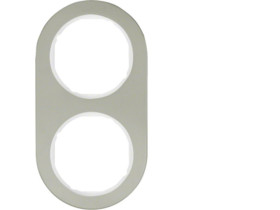 BERKER R.classic Ramka 2 podwójna stal szlachetna/biały 10122014 HAGER