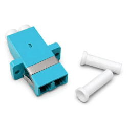Adapter światłowodowy MM LC/UPC-LC/UPC duplex OM3 aqua NEKU