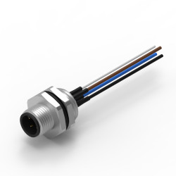 Złącze wielostykowe przemysłowe 4-pinowe M12, panelowe Wtyczka Wurth Elektronik