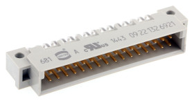 Złącze DIN 41612 32 -pinowe 2 -rzędowe raster: 2.54mm Męski 09221326921