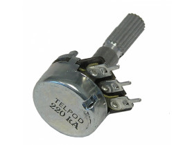 Potencjometr ośka 220K A liniowy L-16mm Telpod