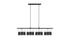 Lampa Wisząca Na Listwie Vega, Z Czterema Abażurami Na E27 Nad Stół K-5293...