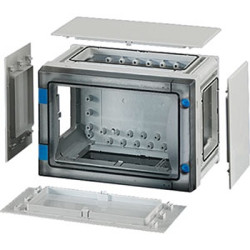 Puszka elektroinstalacyjna ścienna Poliwęglan 163 x 276 x 186mm Szary, przezroczysty IP65 HENSEL