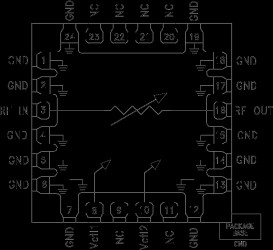 GaAs MMIC Voltage - Variable Attenuator, 10 - 40 GHz