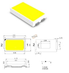 LED SMD 5630 BIAŁA ZIMNA