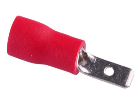1x konektor 2,8mm męski na kabel 0,5-1,5m2 czerwony izolowany do...