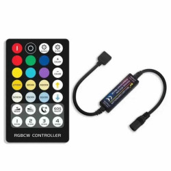 Kontroler led RGB+CCT RF-M6 6A 5-24VDC 5V-30W 12V-72W 24V-144W wtyczkowy mini radiowy czarny