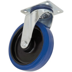 Sealey SCW3100SPEM Heavy-Duty Blue Elastic Rubber Swivel Castor Wheel &#xD8;100mm