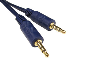 Kabel Jack audio, złącze A: Jack stereo 3,5 mm złącze B: Jack stereo 3,5 mm długość 1.2m RS PRO Niebieski rodzaj A