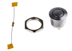 Przełącznik przyciskowy wandaloodporny Chwilowy SPST średnica wycięcia 16mm, montaż panelowy KNITTER-SWITCH