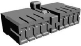 Socket, unequipped, 17 pole, straight, 2 rows, natural, 172500-1