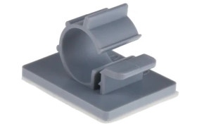 Zacisk kablowy 10mm Samoprzylepny 30 x 24.5mm materiał: Nylon 66 Szary zacisk kablowy
