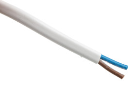 Kabel zasilający 2 Core PVC Sheath Biały 5.76mm od , 300 V