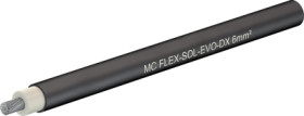 Polyolefine-photovoltaic cable, halogen free, Cableline, 6.0 mm², 78 x 0.3 mm, black, outer Ø 6.97 mm, 62.7436-91021